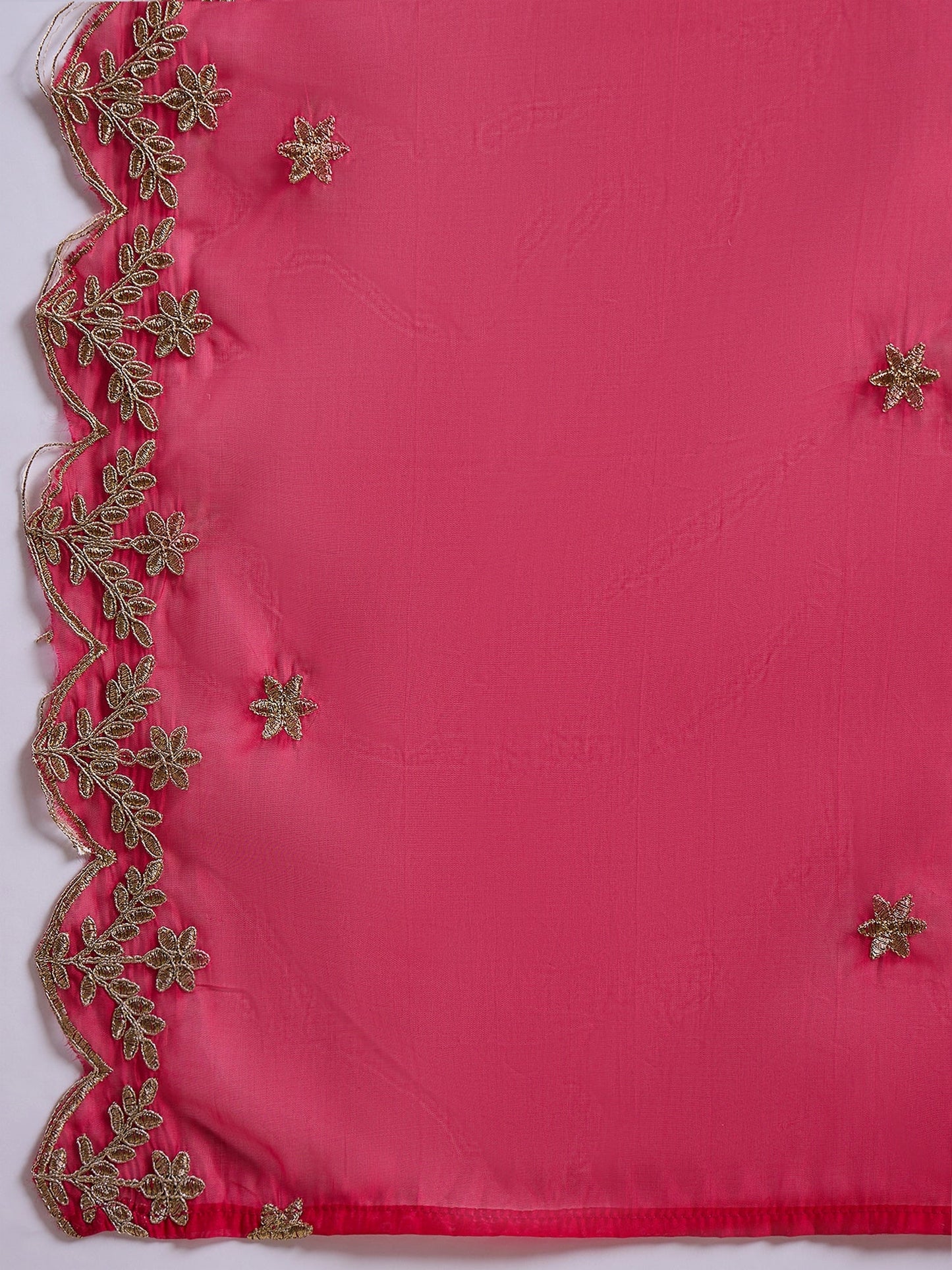 Heer Pink Floral Embroidered Thread Work Kurta with Palazzo & Dupatta Suits - FitVibe Fashion