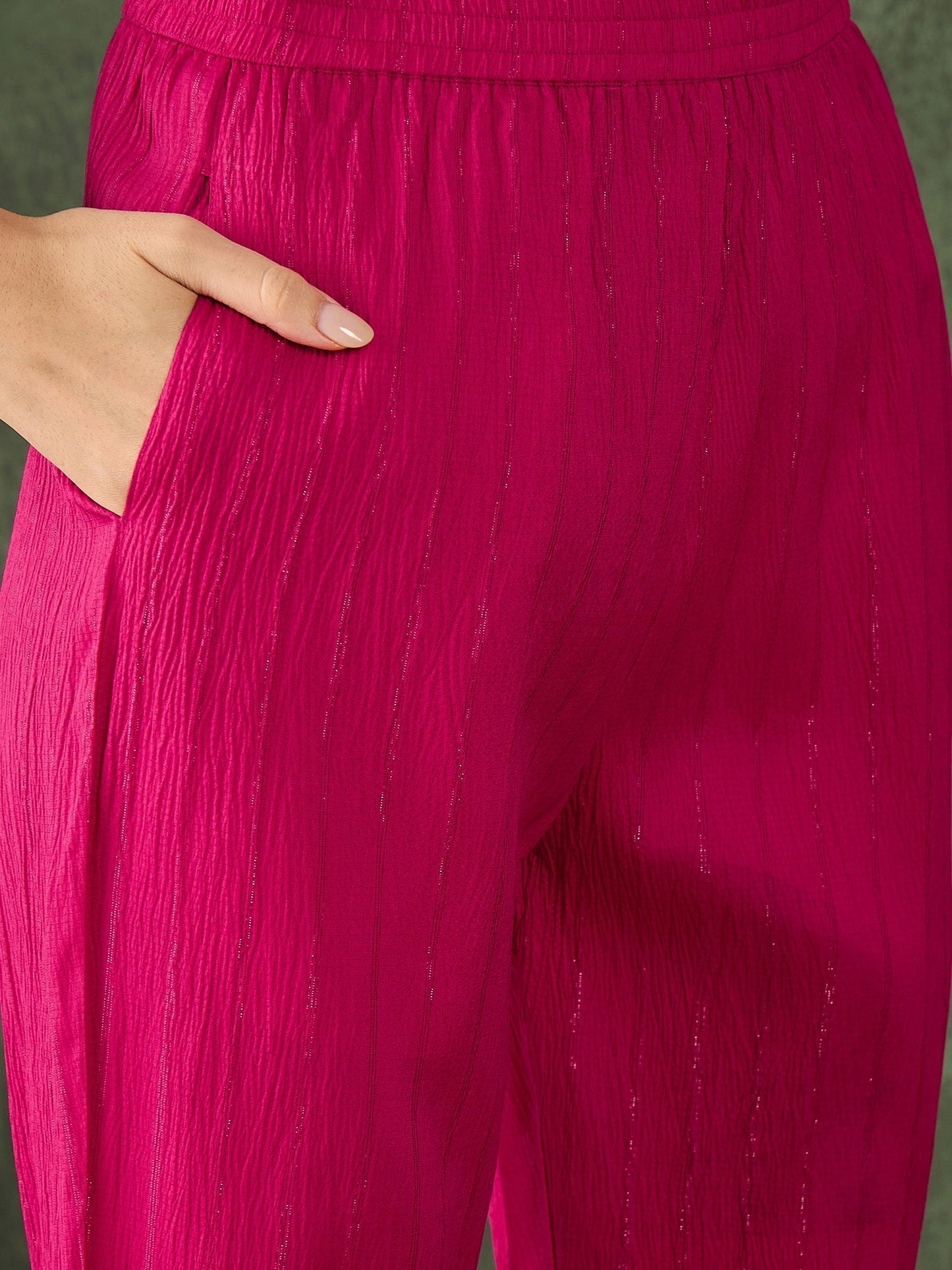 Samara Women's Office, Festive Wear Rani Straight Kurta & Pant, Co-ord Set - FitVibe Fashion