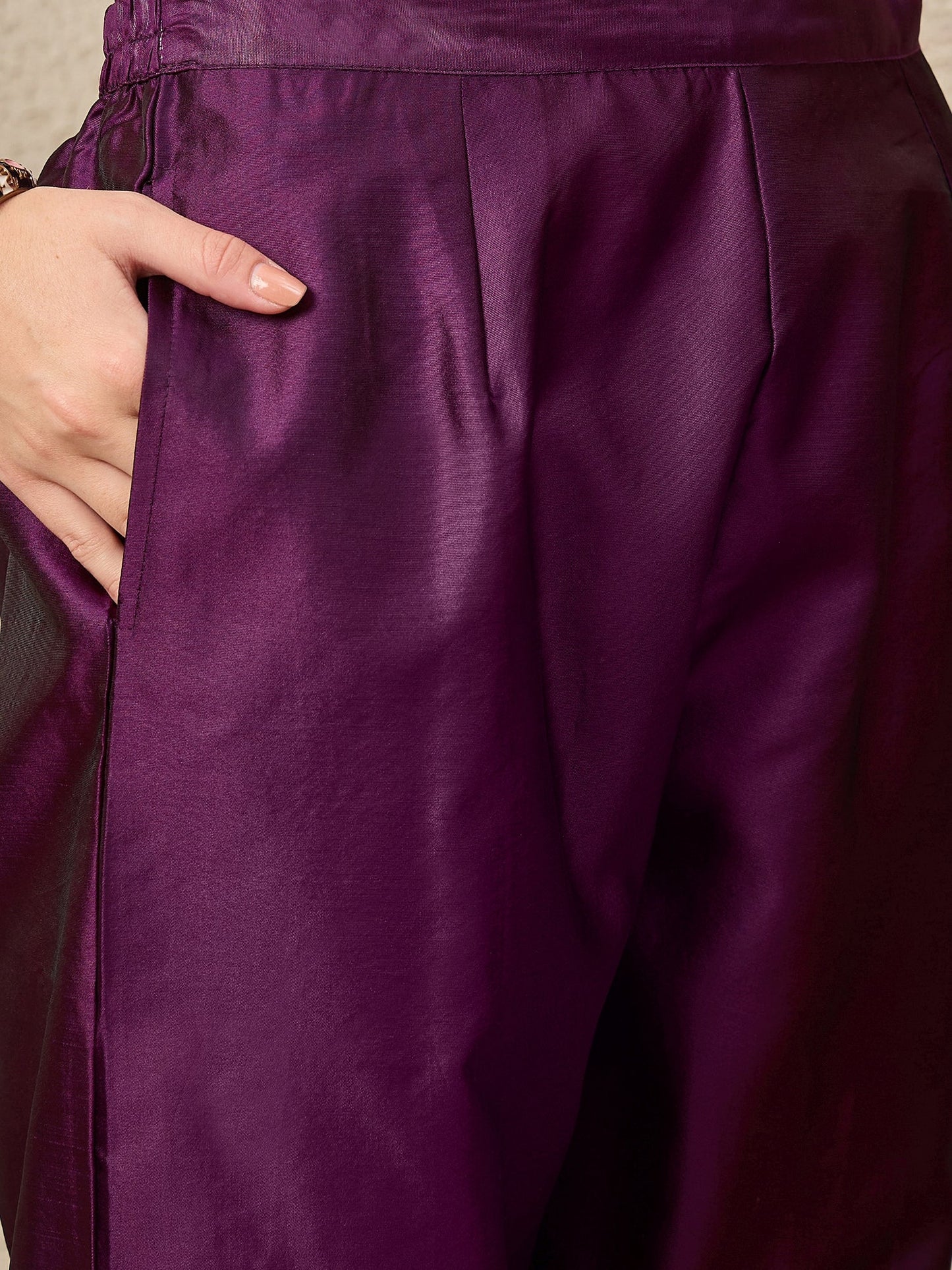 Malika Premium Kurta Set with Bottom and Dupatta Zari Work Comfortable Stylish - FitVibe Fashion