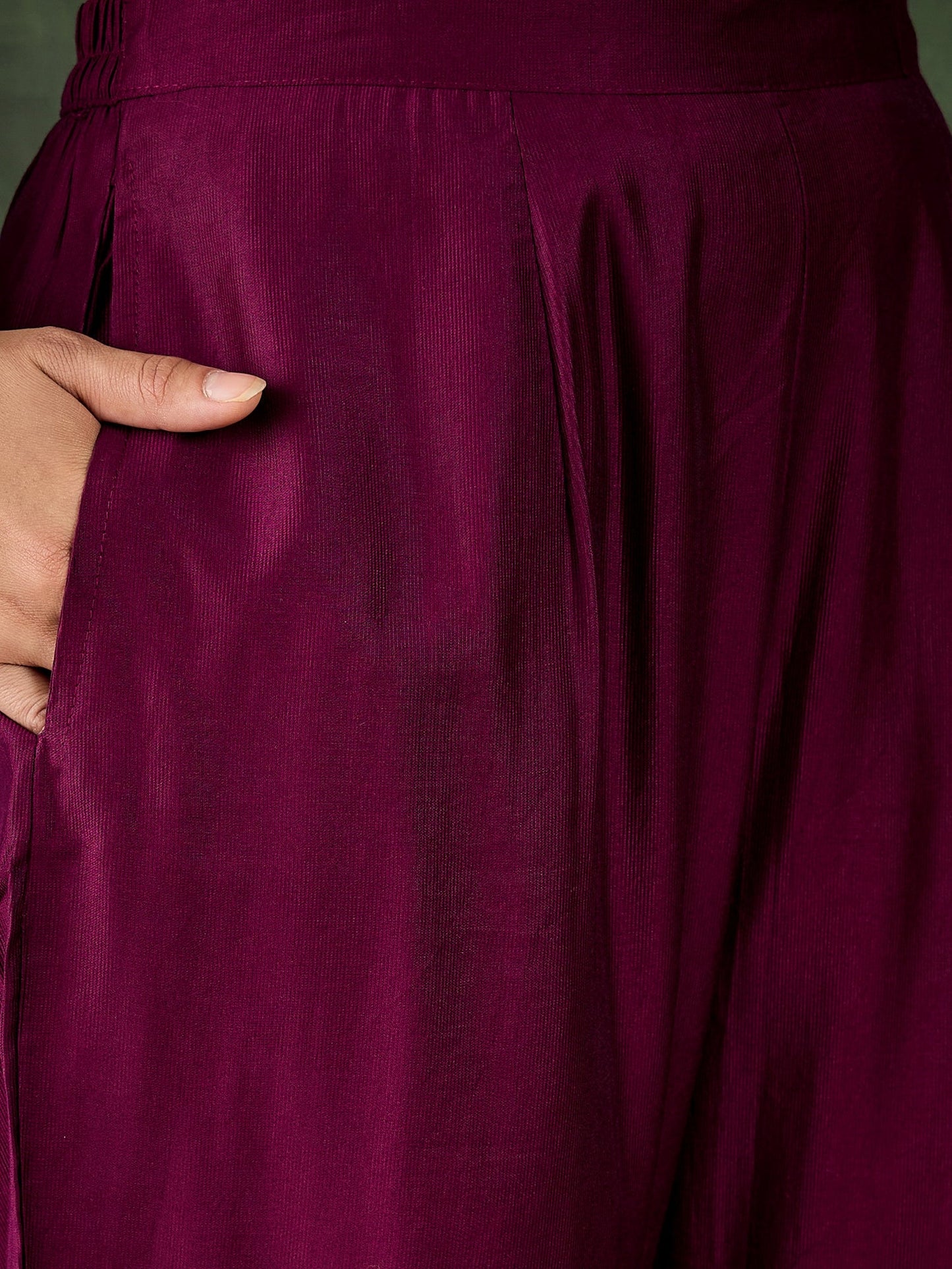 Malaika Purple Women Floral Embroidered Regular Kurta with Trousers & Dupatta Suits Sets - FitVibe Fashion