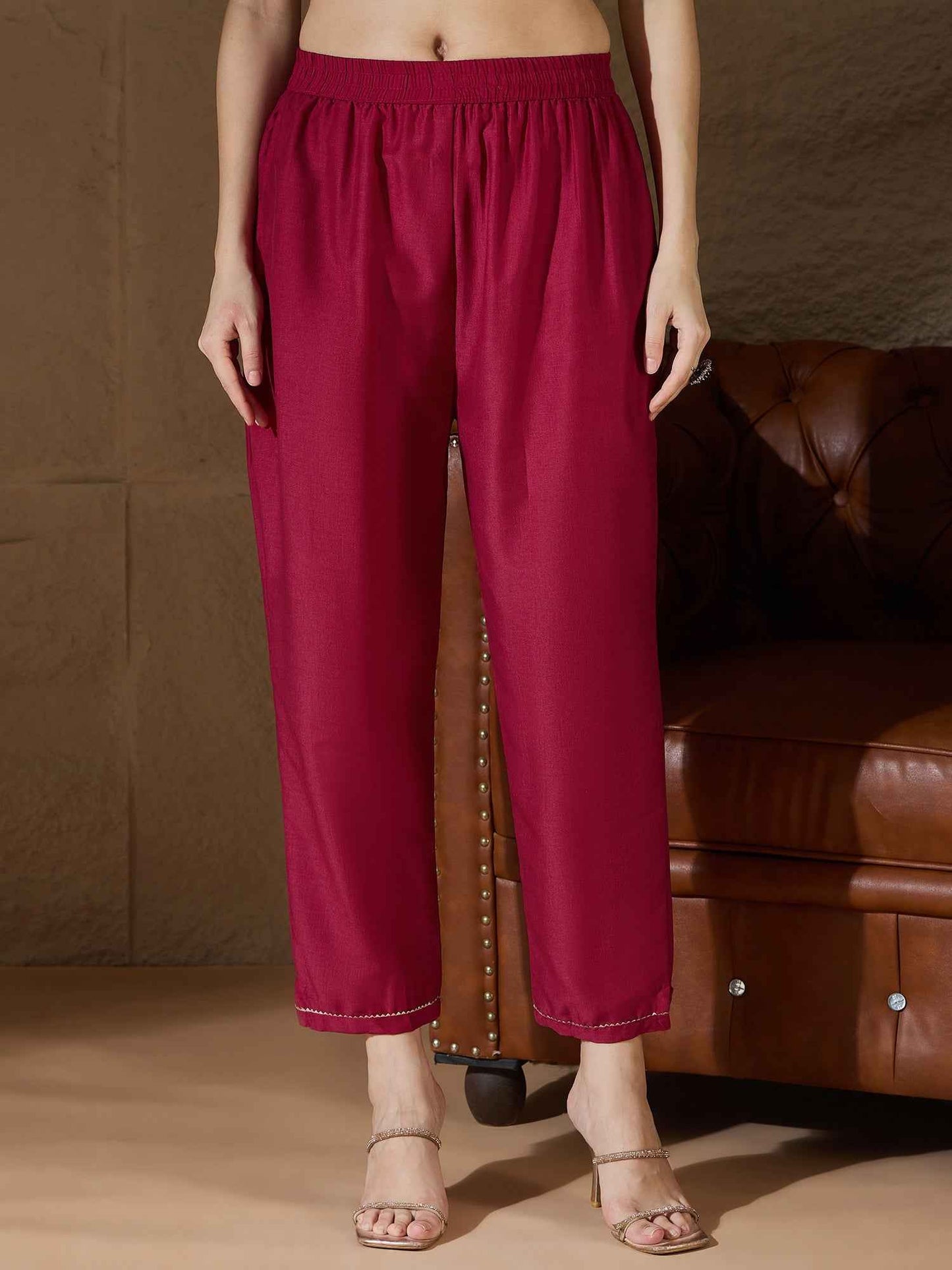 Aliya Pink Silk Dori Embroidered Kurta Pant Dupatta Set