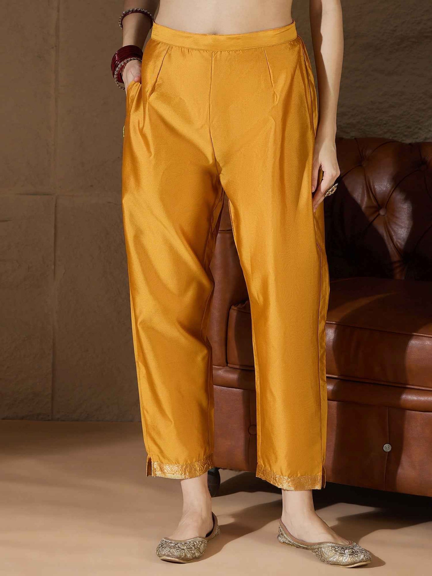 Aangan Ethnic Kurta with Trousers & Dupatta Set