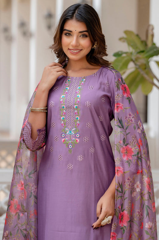 Rupa Women Kurta and Pant Sets Viscose Roman Silk Fabric - FitVibe Fashion