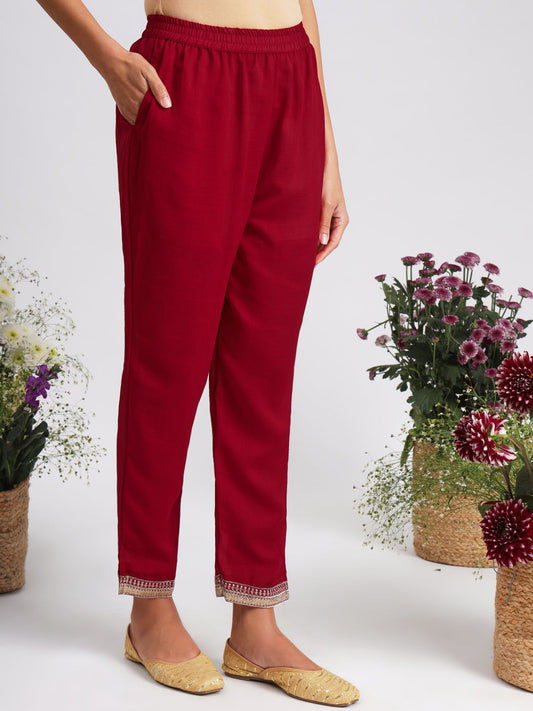 Sankalp Women Kurta and Trousers Pant Set Silk Blend - FitVibe Fashion