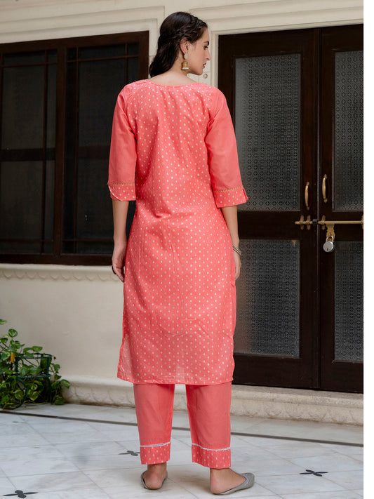 Varnika Chanderi Silk Kurta Set: Coding Embroidery, Party Wear Elegance - FitVibe Fashion