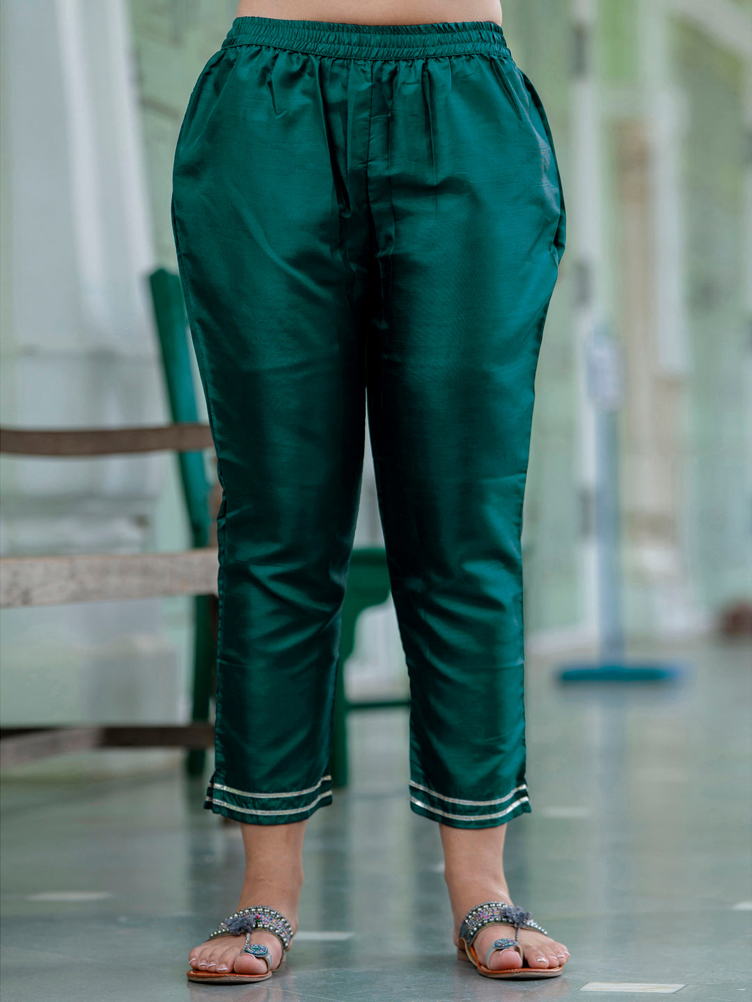 Muskan Silk Blend Embroidered Kurta Set with Dupatta - FitVibe Fashion