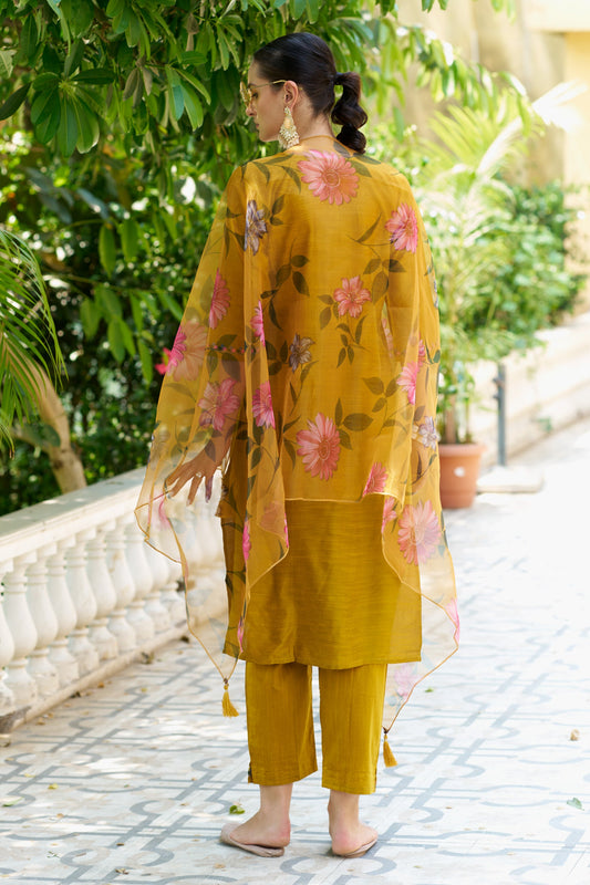 Astitva Women Kurta and Pant Sets Cotton Silk Fabric - FitVibe Fashion