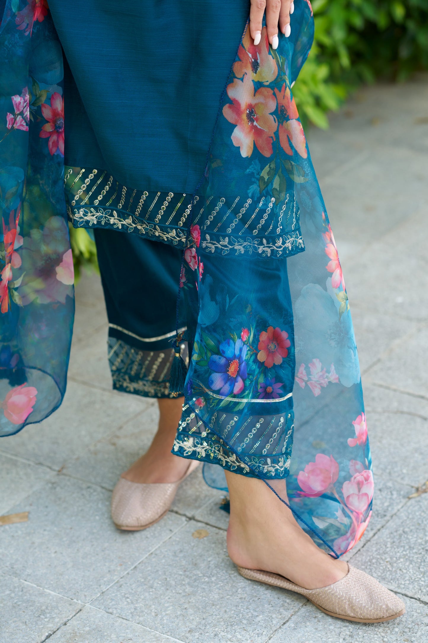 Riwaayat Women Kurta and Pant Sets Cotton Silk Fabric - FitVibe Fashion