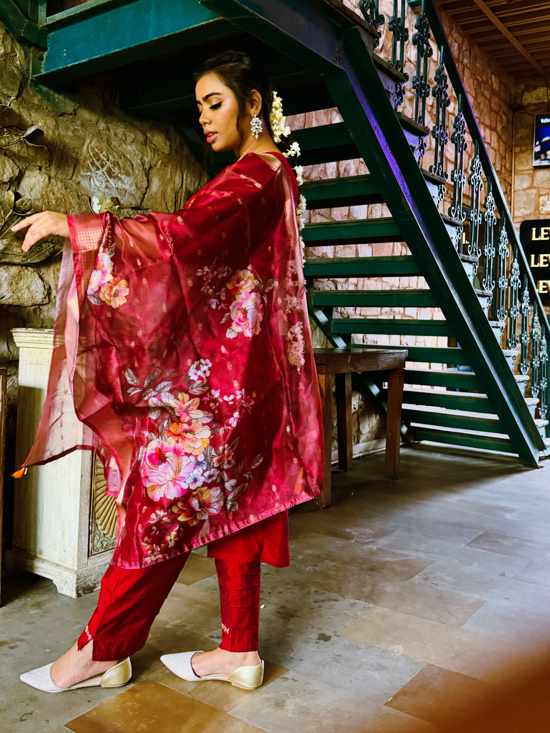 Purnima Women Kurta and Pant Sets Viscos Roman Silk Fabric - FitVibe Fashion