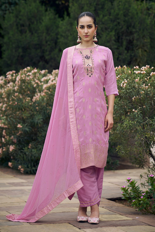 Prakriti Women Kurta and Pant Sets Dupatta Viscose Rayon Silk Blend with Handwork - FitVibe Fashion