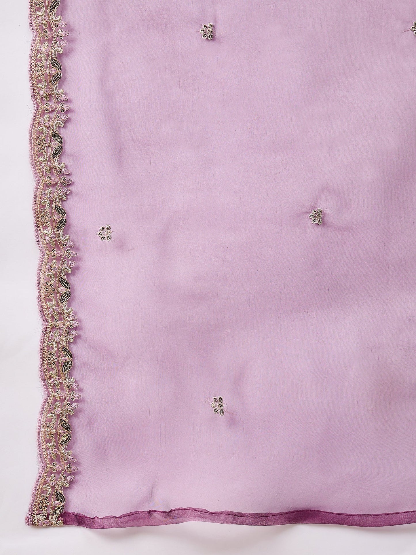 Ridhira Purple Yoke Design Silk Blend Straight Suit With Dupatta - FitVibe Fashion