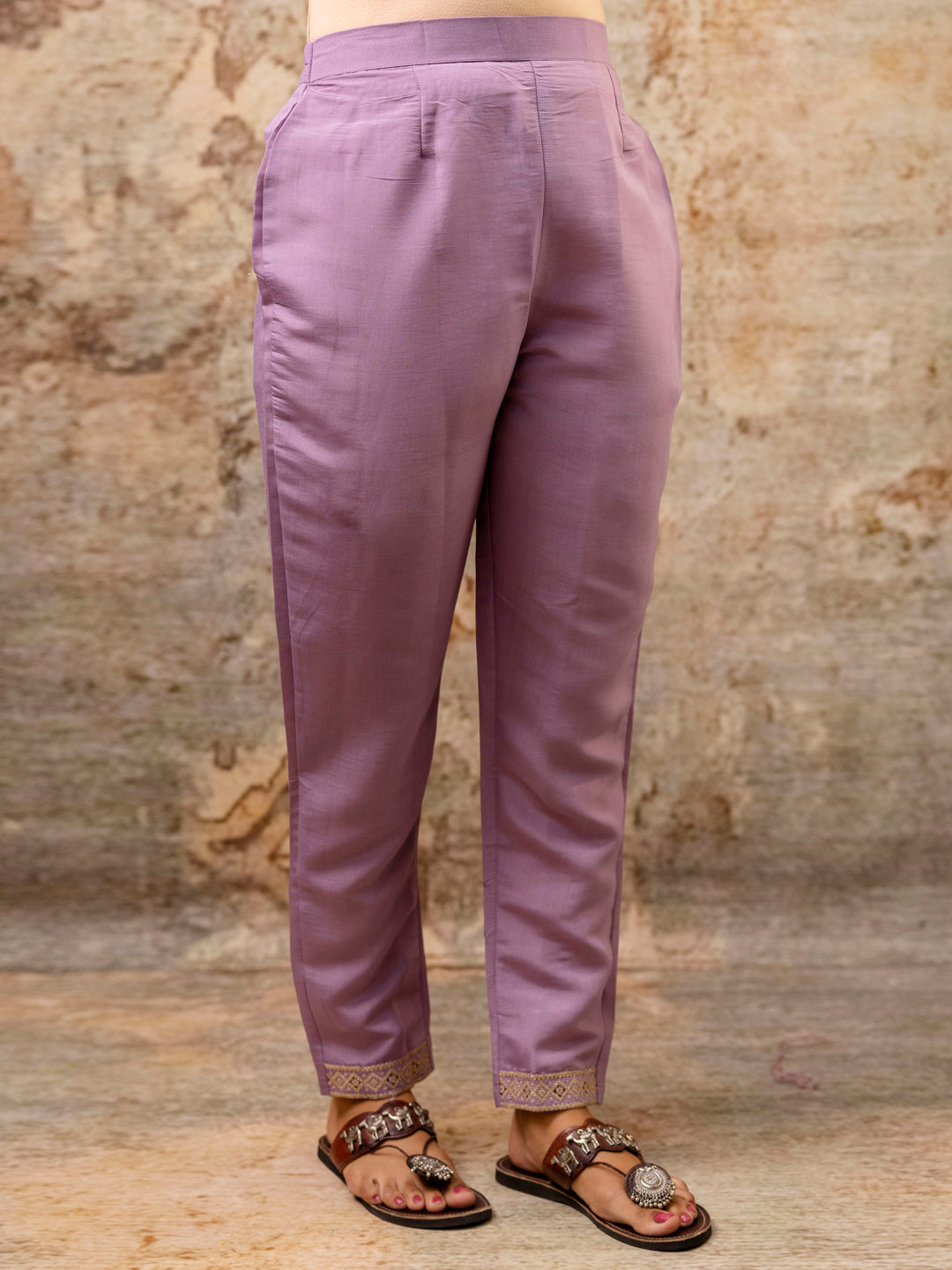 Women Kurta and Pant Sets Silk Blend Fabric - FitVibe Fashion