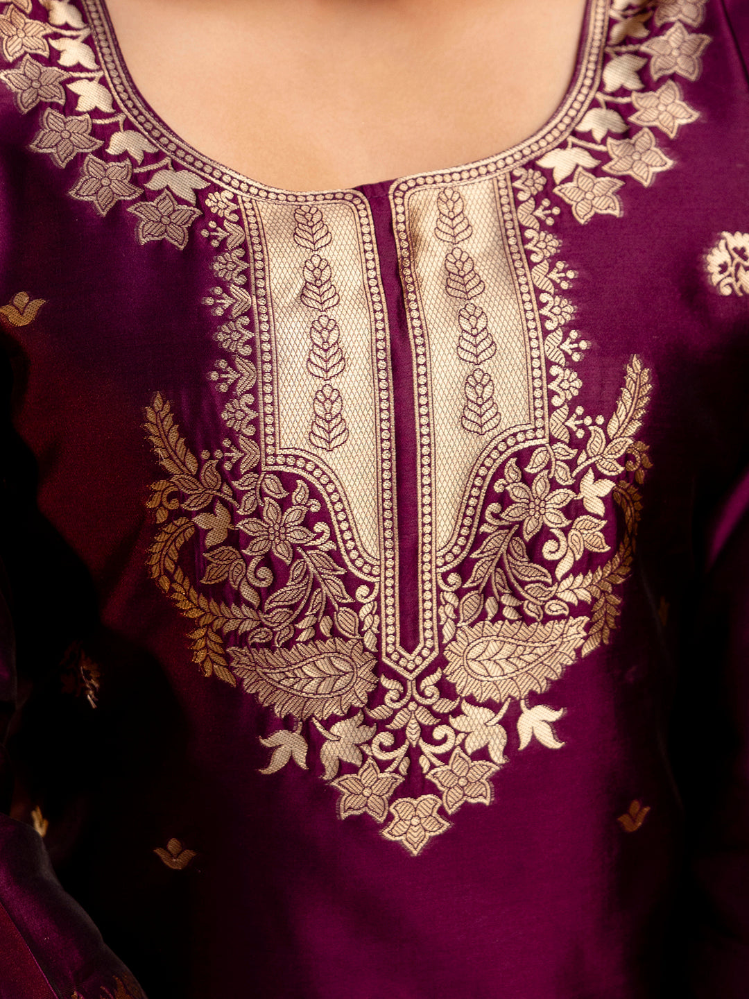 Women Silk Blend Kurta Pant Dupatta Set - FitVibe Fashion