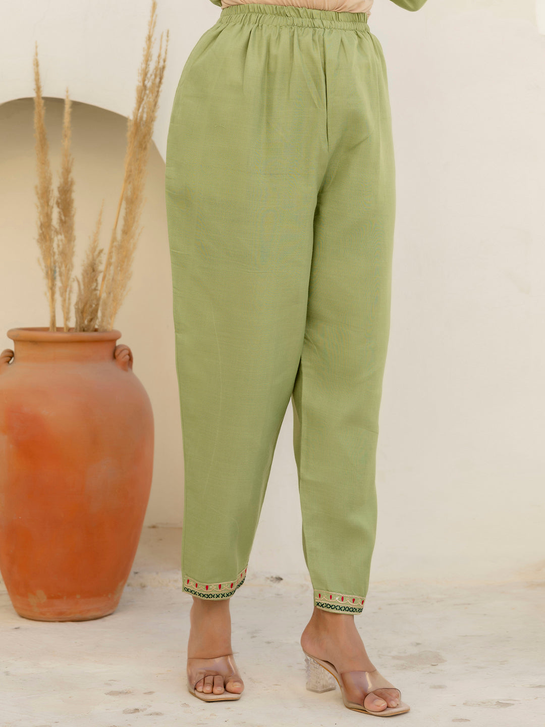 Meher Women Kurta and Trousers Pant Sets Cotton Blend - FitVibe Fashion