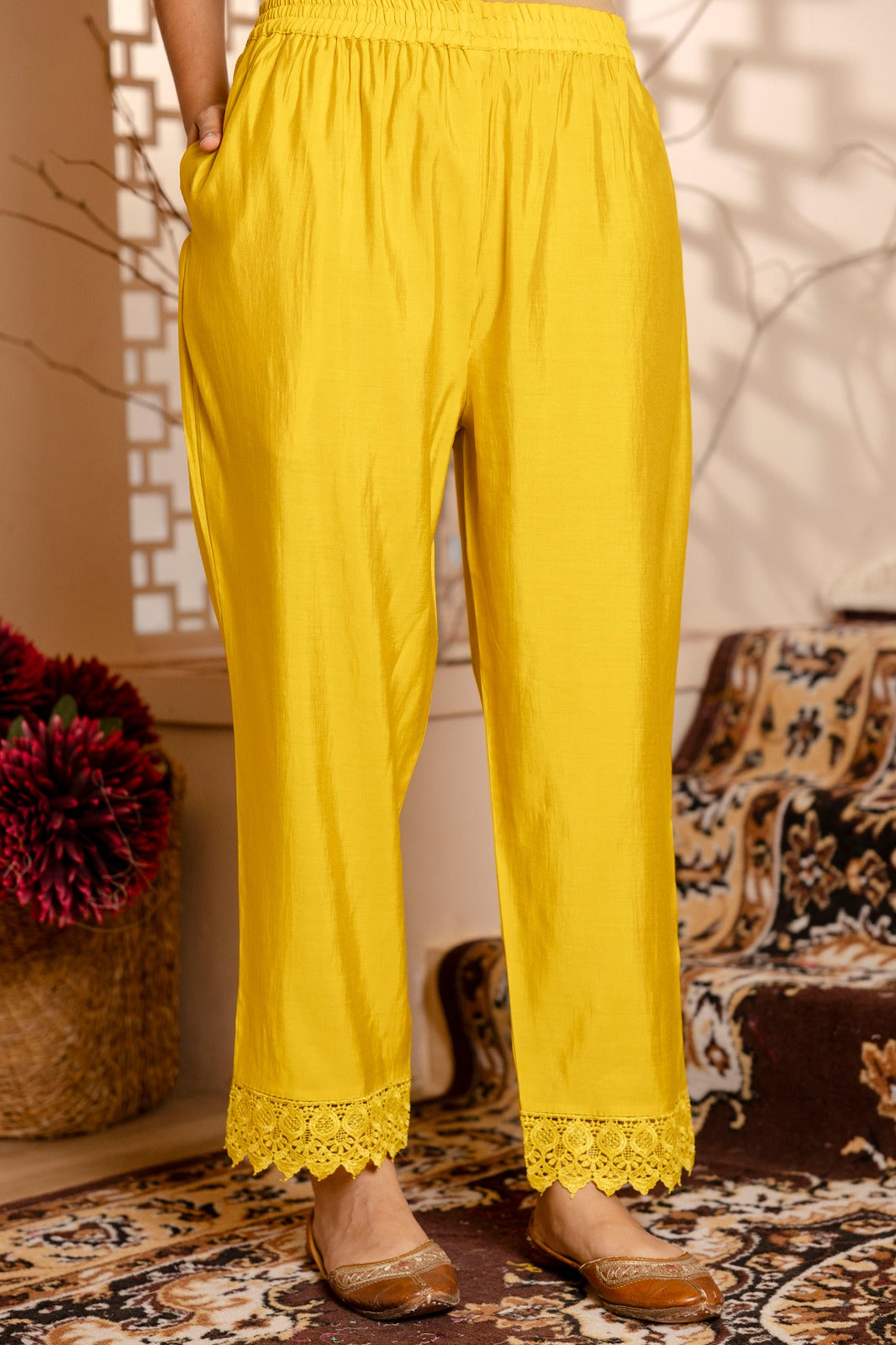 Jagruti Women Kurta and Pant Sets Viscose Roman Silk Fabric - FitVibe Fashion