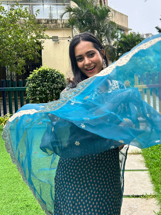 Shagun Women Kurta and Pant Sets Muslin Print Fabric - FitVibe Fashion