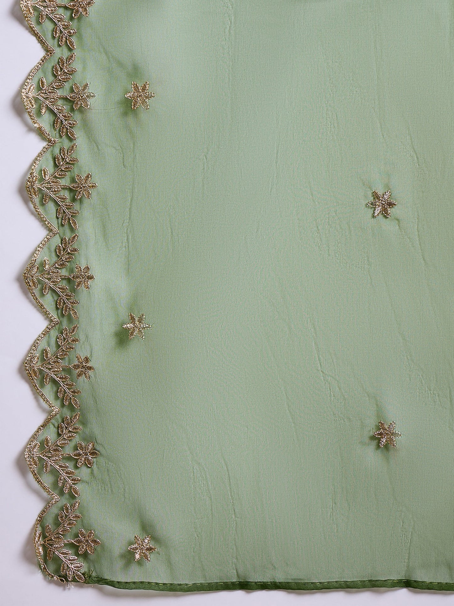 Heer Green Floral Embroidered Thread Work Kurta with Palazzo & Dupatta Suits - FitVibe Fashion