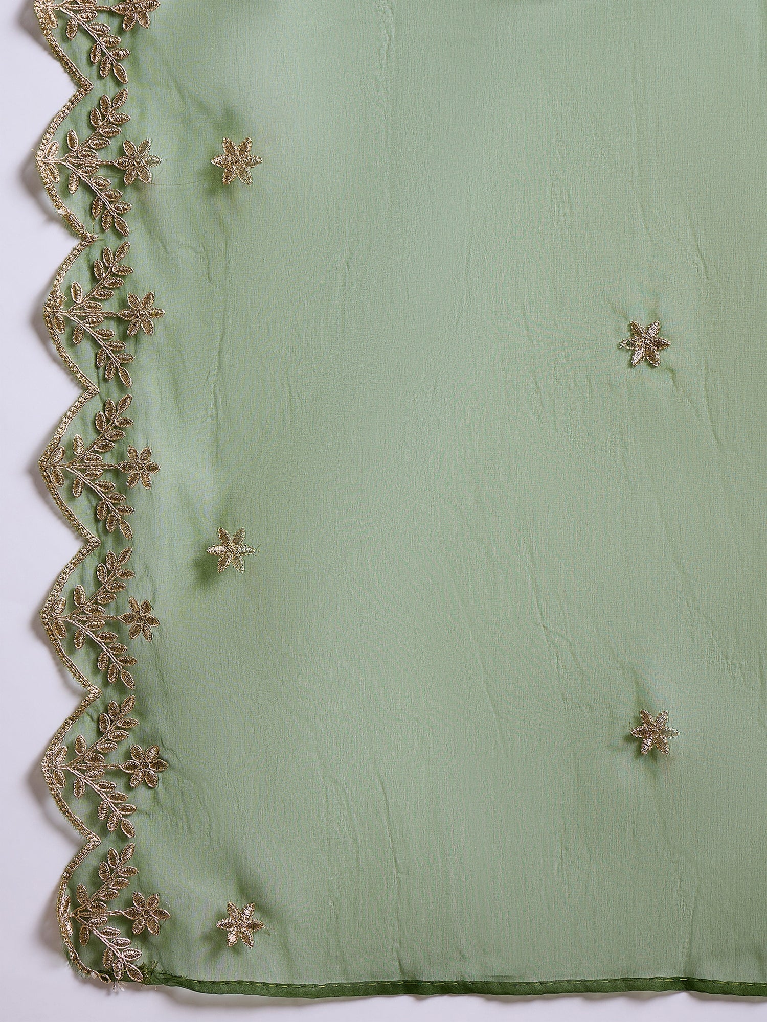 Heer Green Floral Embroidered Thread Work Kurta with Palazzo & Dupatta Suits - FitVibe Fashion