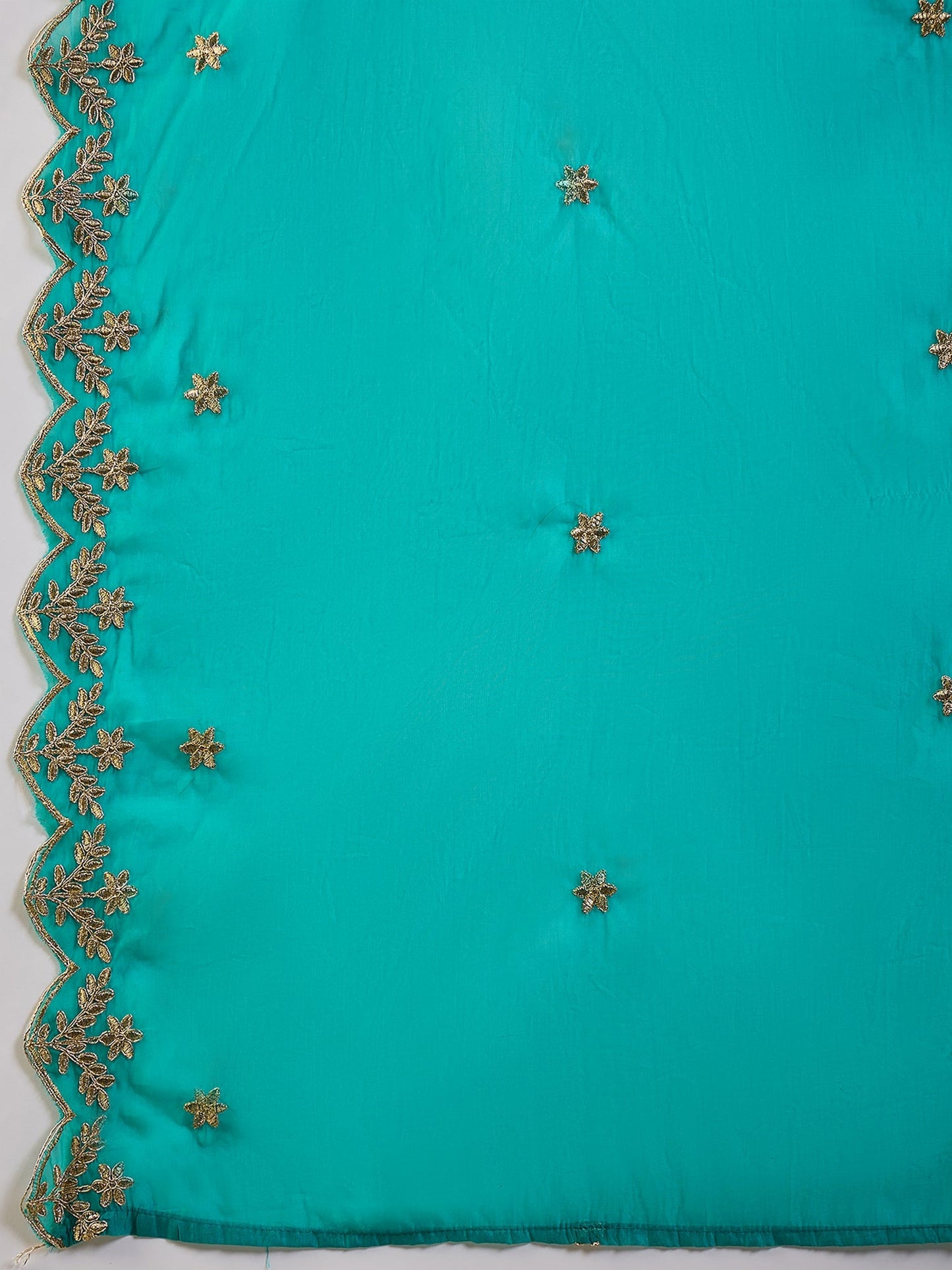 Heer Blue Floral Embroidered Thread Work Kurta with Palazzo & Dupatta Suits - FitVibe Fashion