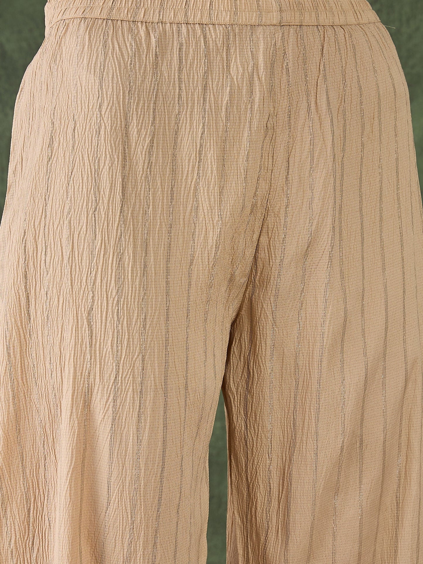 Samara Women's Office, Festive Wear Cream Straight Kurta & Pant, Co-ord Set - FitVibe Fashion