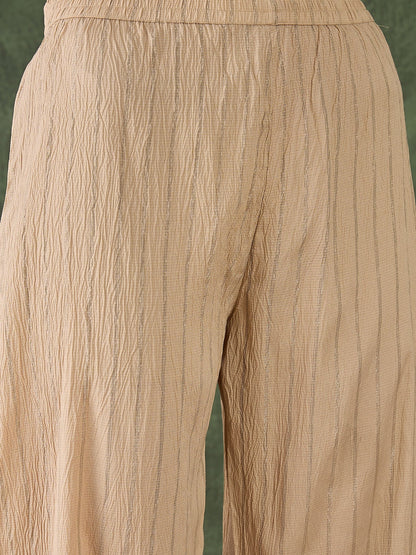 Samara Women's Office, Festive Wear Cream Straight Kurta & Pant, Co-ord Set - FitVibe Fashion