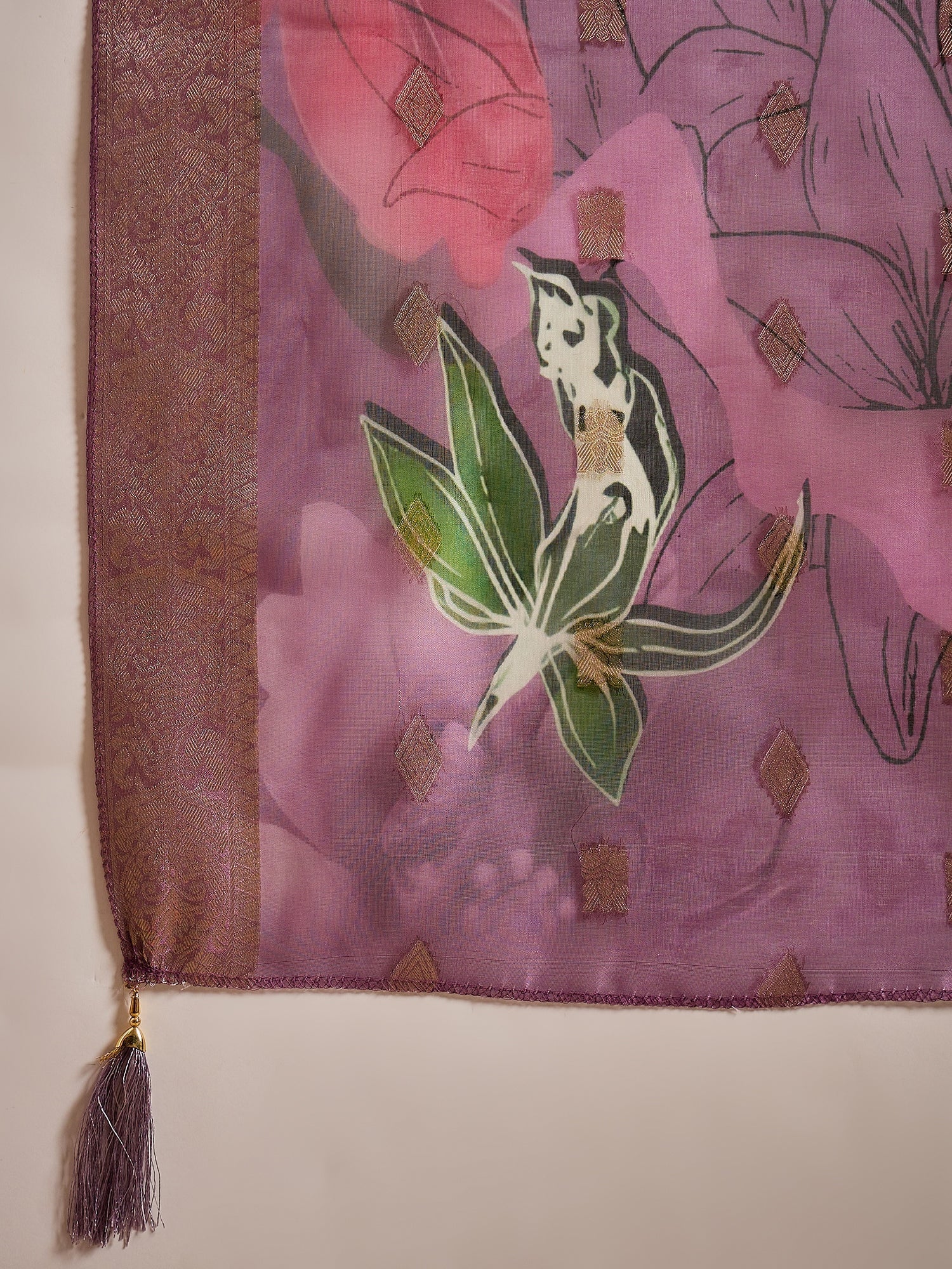 Roop Lavender Solid Silk Blend Straight Suit With Dupatta - FitVibe Fashion