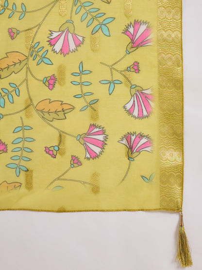 Nazakat Parrot green Kurta and Pant Dupatta Set - FitVibe Fashion