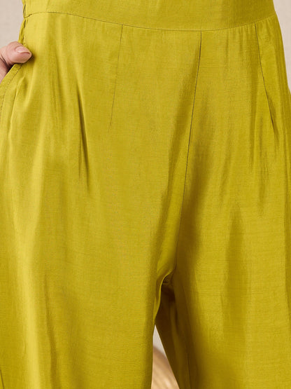 Nazakat Parrot green Kurta and Pant Dupatta Set - FitVibe Fashion