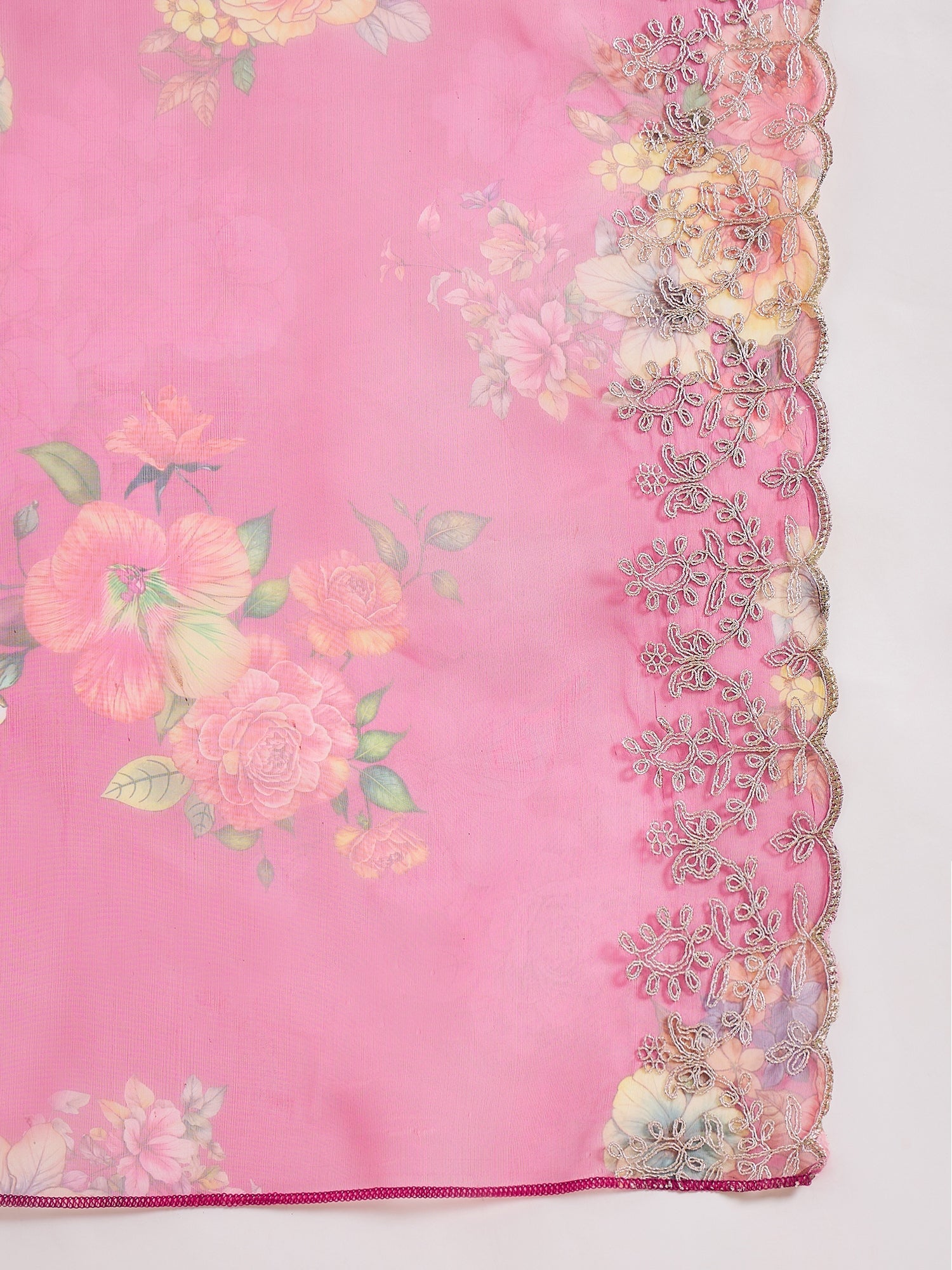 Suhani Rani Pink Silk Blend Women Ethnic Suit Sets - FitVibe Fashion