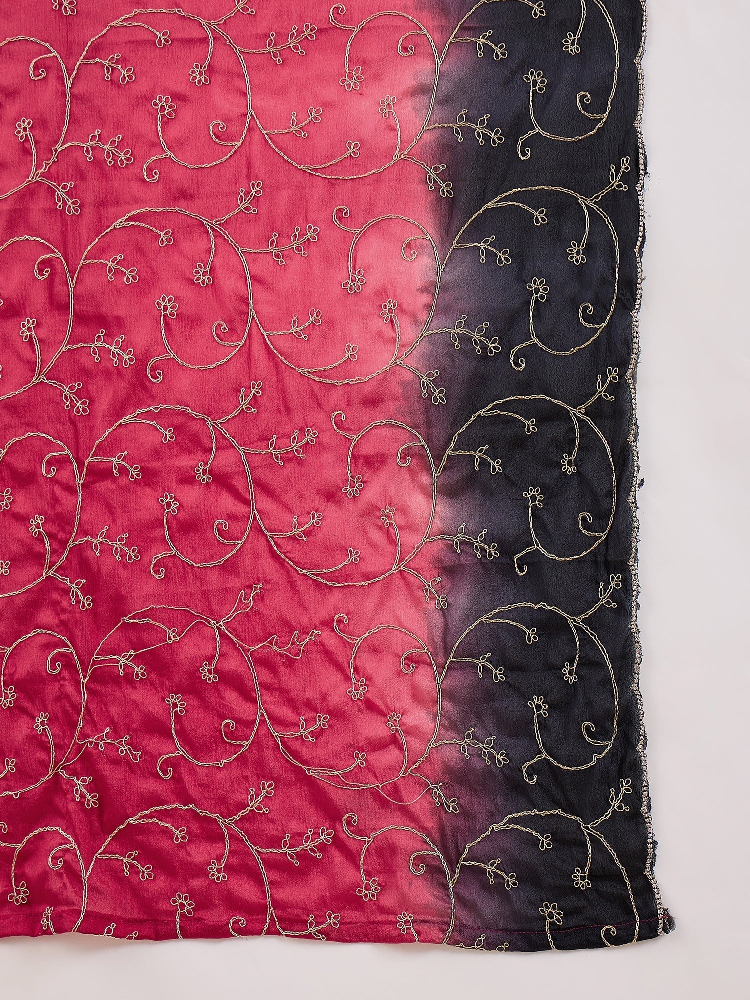 Ruchita Embroidery Straight Maroon Kurta & Pant with Dupatta Set - FitVibe Fashion