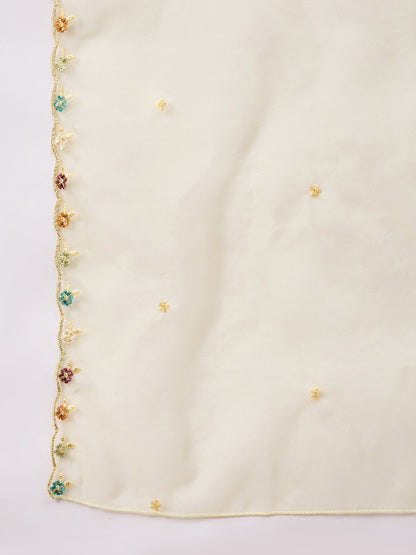 Panetar Yellow Women Silk Blend Kurta and Trousers Pant Set - FitVibe Fashion