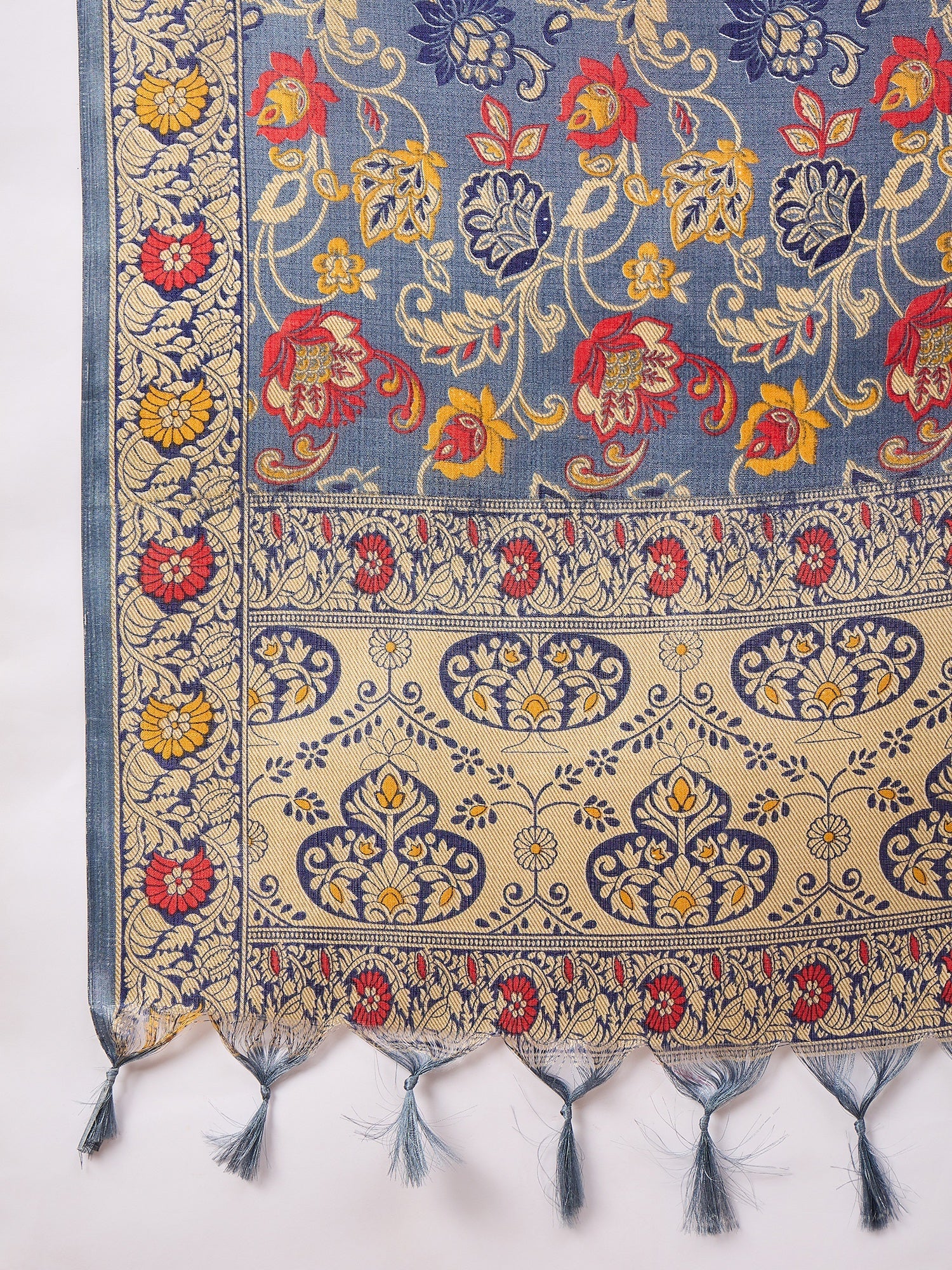 Satrangi Lemon Embroidered Viscose Rayon Straight Suit Set - FitVibe Fashion