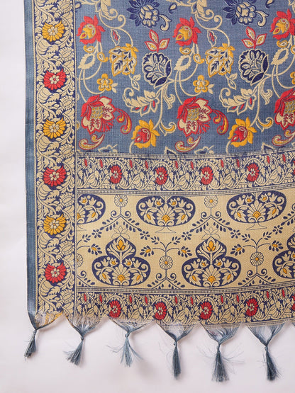 Satrangi Lemon Embroidered Viscose Rayon Straight Suit Set - FitVibe Fashion