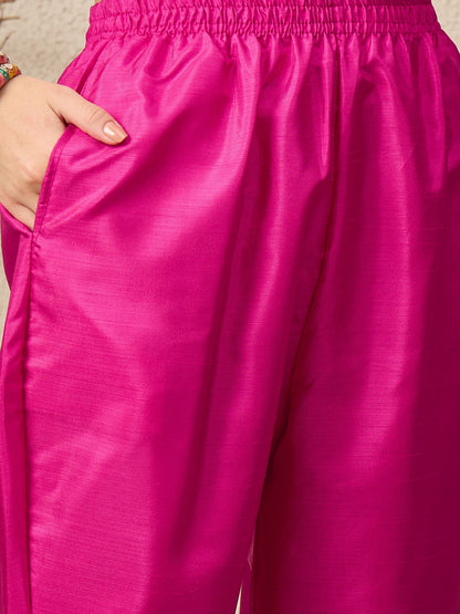 Lavanya Cotton Silk Kurta Set Elegant Embroidered Ready to Wear Outfit with Dupatta - FitVibe Fashion