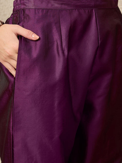 Malika Premium Kurta Set with Bottom and Dupatta Zari Work Comfortable Stylish - FitVibe Fashion