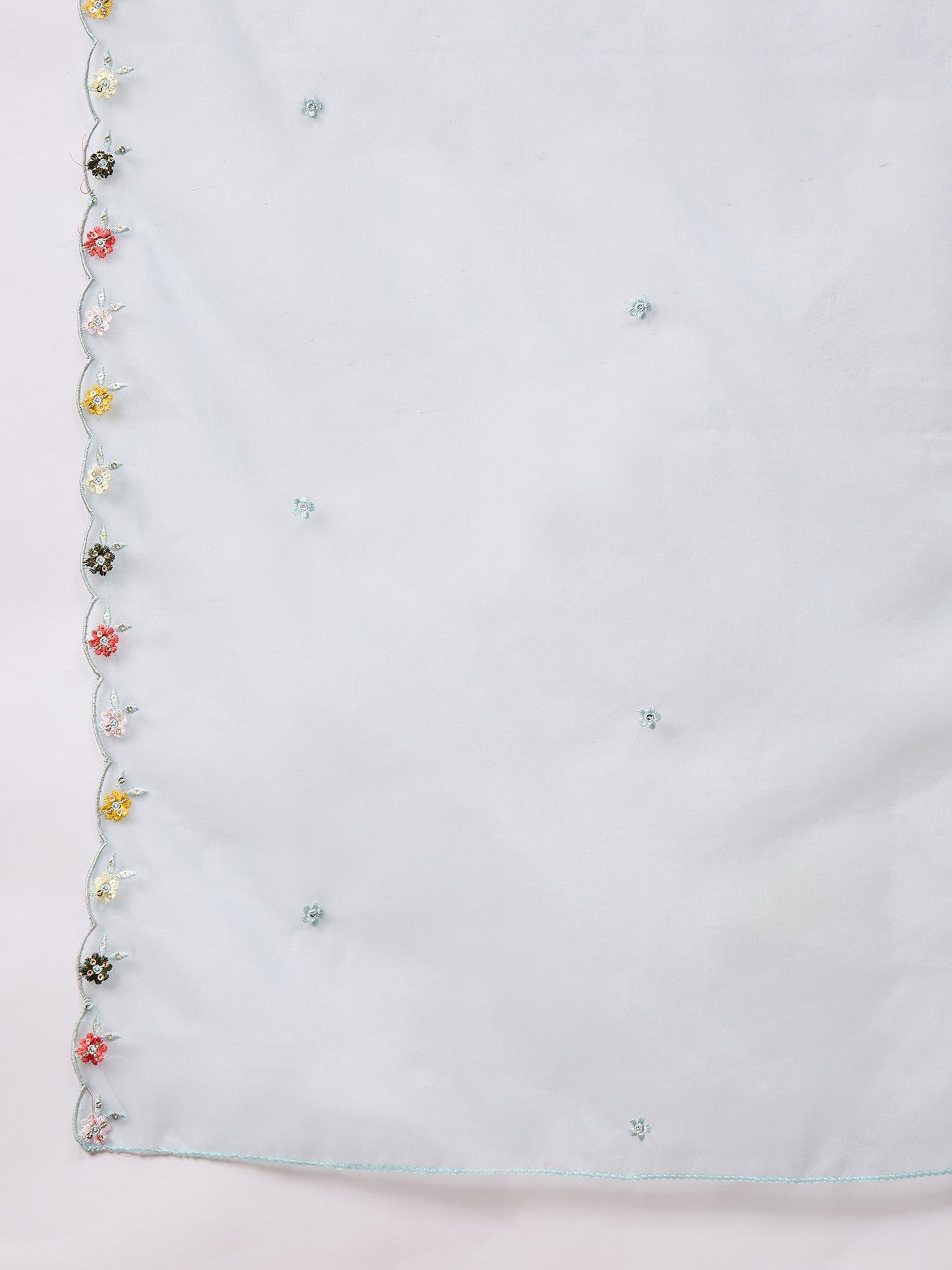 Noor-e-Nazaara Sky Women Silk Blend Kurta and Trousers Pant Set - FitVibe Fashion