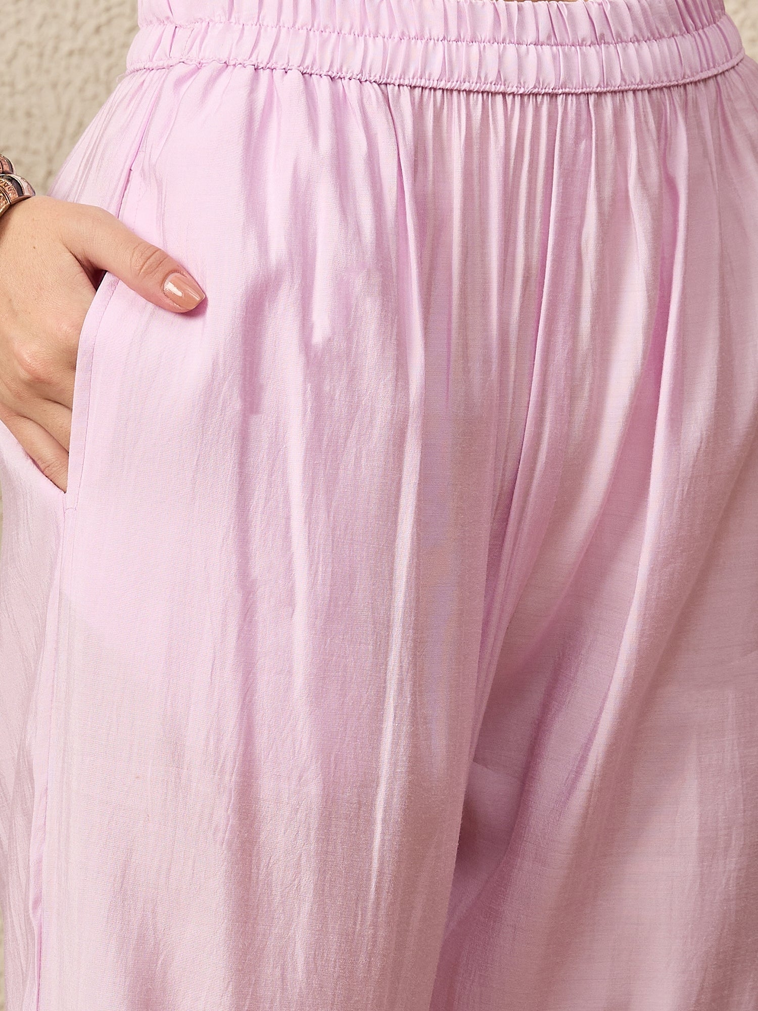 Nazaakat Lavender Women Silk Blend Kurta and Trousers Pant Set - FitVibe Fashion