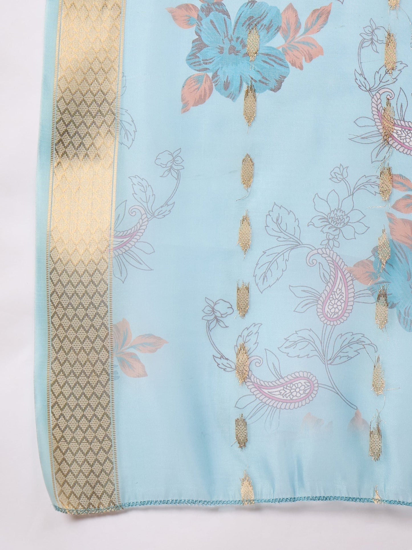 Mehfil Sky Women Silk Blend Kurta and Trousers Pant Set - FitVibe Fashion