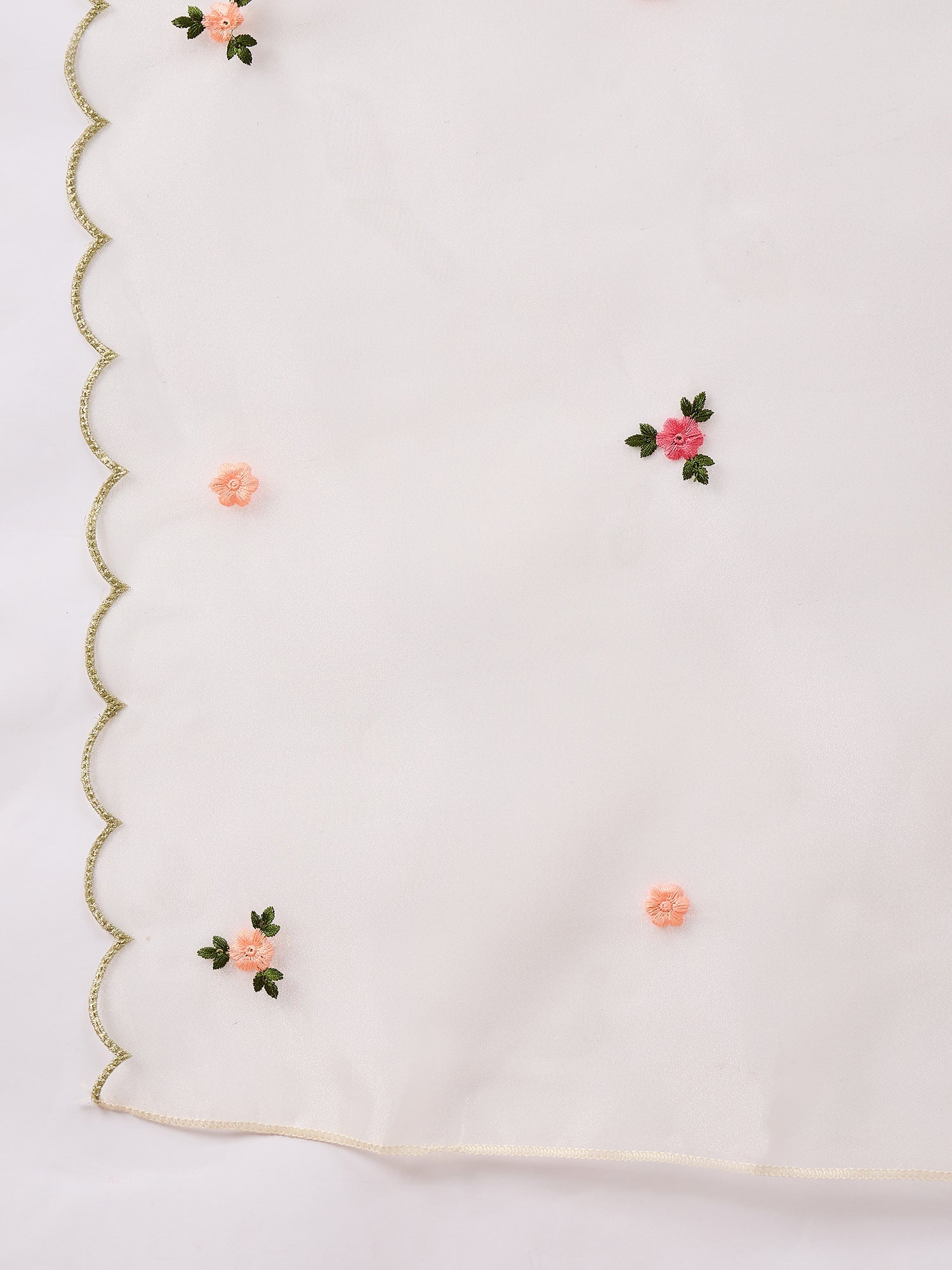 Rajvadi White Women's Embroidered Silk Blend Calf Length Straight Kurta Trouser with Dupatta Set - FitVibe Fashion