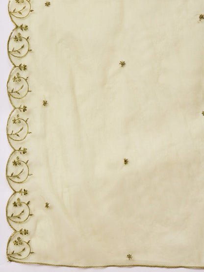 Nayika Mehndi Women Silk Blend Kurta and Trousers Pant Set - FitVibe Fashion