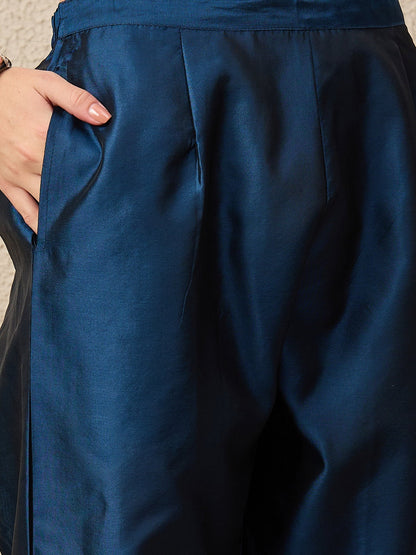 Malika Premium Kurta Set with Bottom and Dupatta Zari Work Comfortable Stylish - FitVibe Fashion