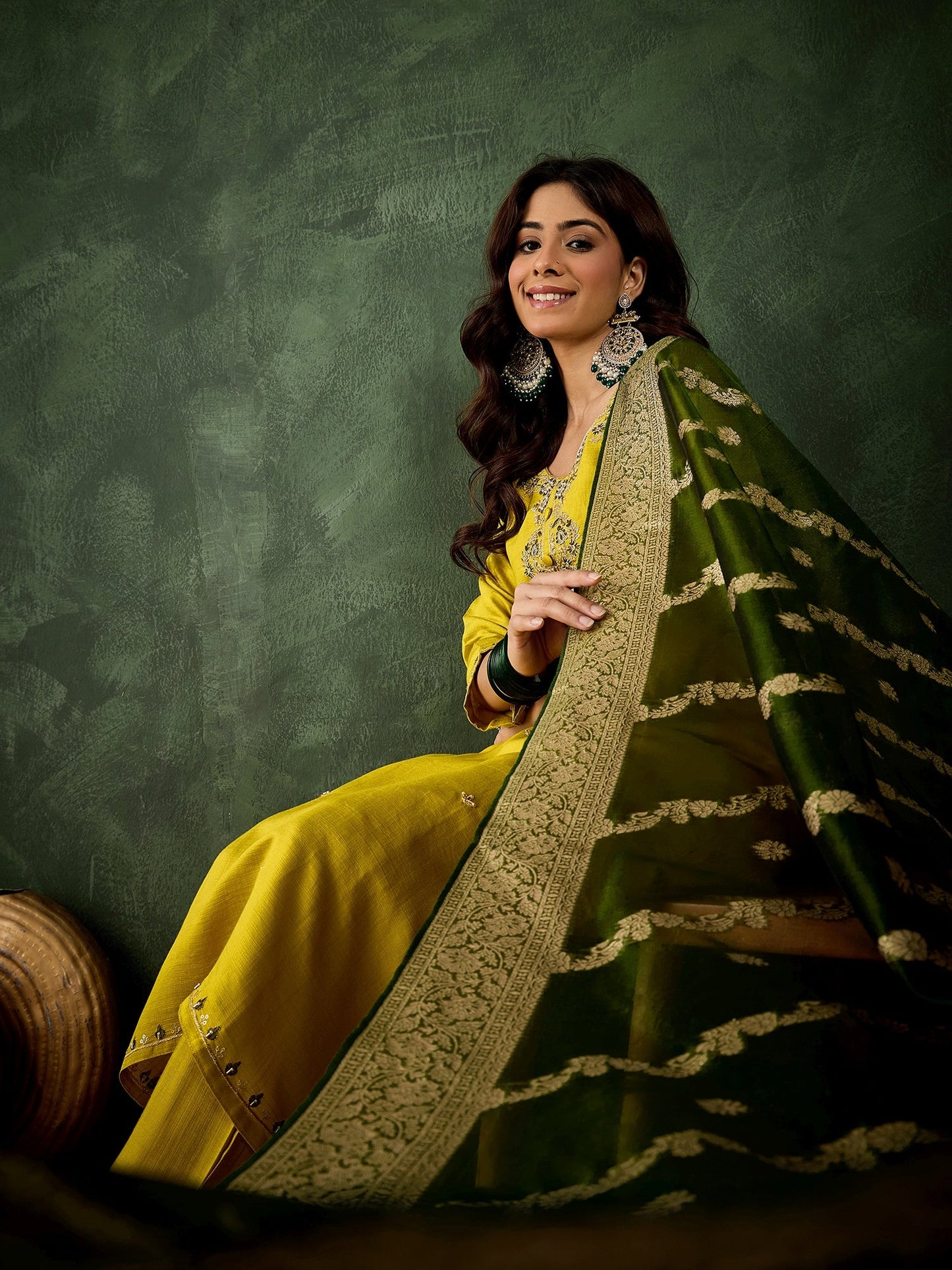 Zarika Women Kurta and Pant Dupatta Sets Viscose Rayon Fabrics with Embroidery Handwork - FitVibe Fashion