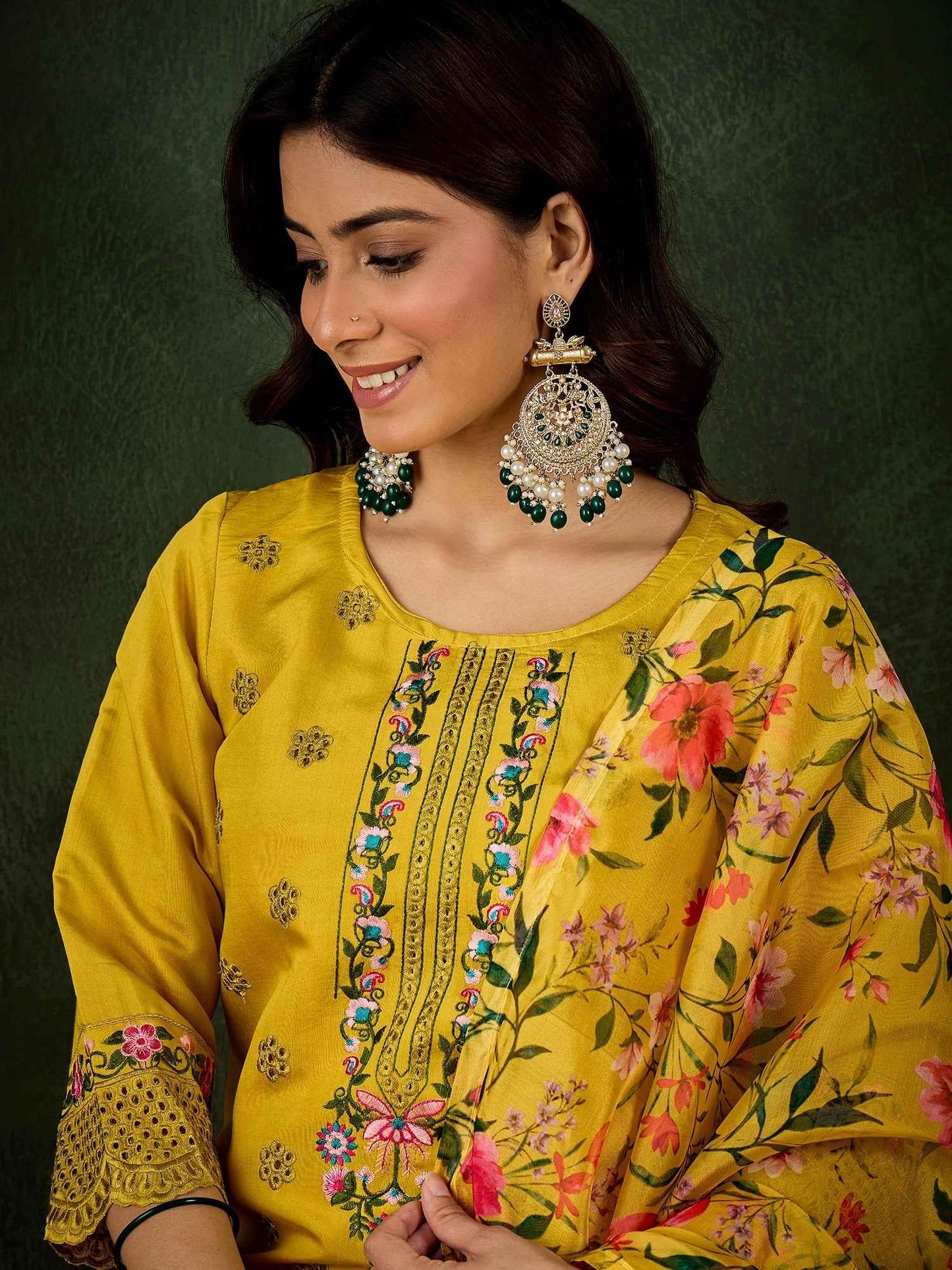 Aarika Women Kurta and Pant Sets Viscose Roman Silk Fabric