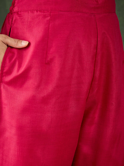 Nyrah Women Kurta and Pant Sets Chanderi Silk Blend - FitVibe Fashion