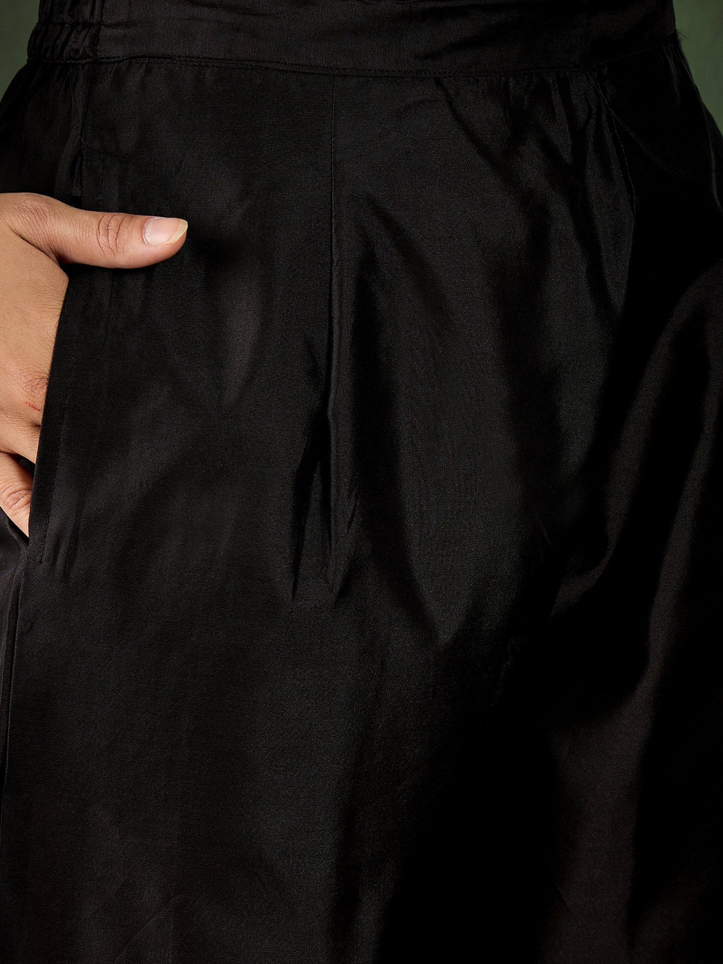 Roop Women's Silk Blend Banarasi Jacquard Zari Woven Straight Kurta Pant with Dupatta Set - FitVibe Fashion