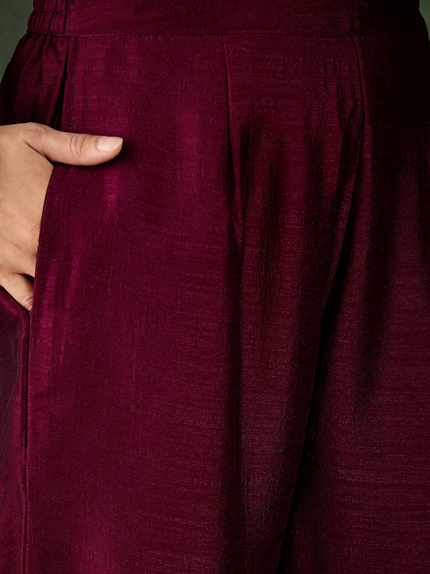 Ekaaya Women's Embroidered Silk Blend Anarkali Kurta Pant With Dupatta Set - FitVibe Fashion