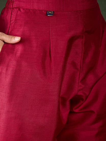 Riwaayat Women Kurta and Pant Dupatta Sets Silk Blend Fabrics with Embroidery - FitVibe Fashion