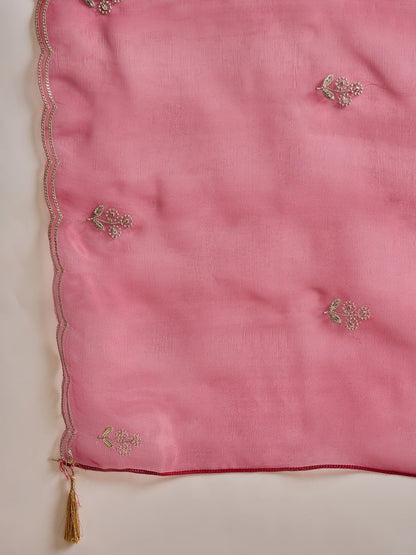 Riwaayat Women Kurta and Pant Dupatta Sets Silk Blend Fabrics with Embroidery - FitVibe Fashion