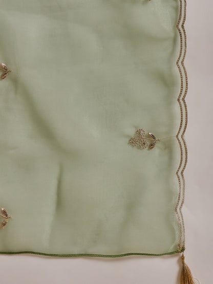 Riwaayat Women Kurta and Pant Dupatta Sets Silk Blend Fabrics with Embroidery - FitVibe Fashion