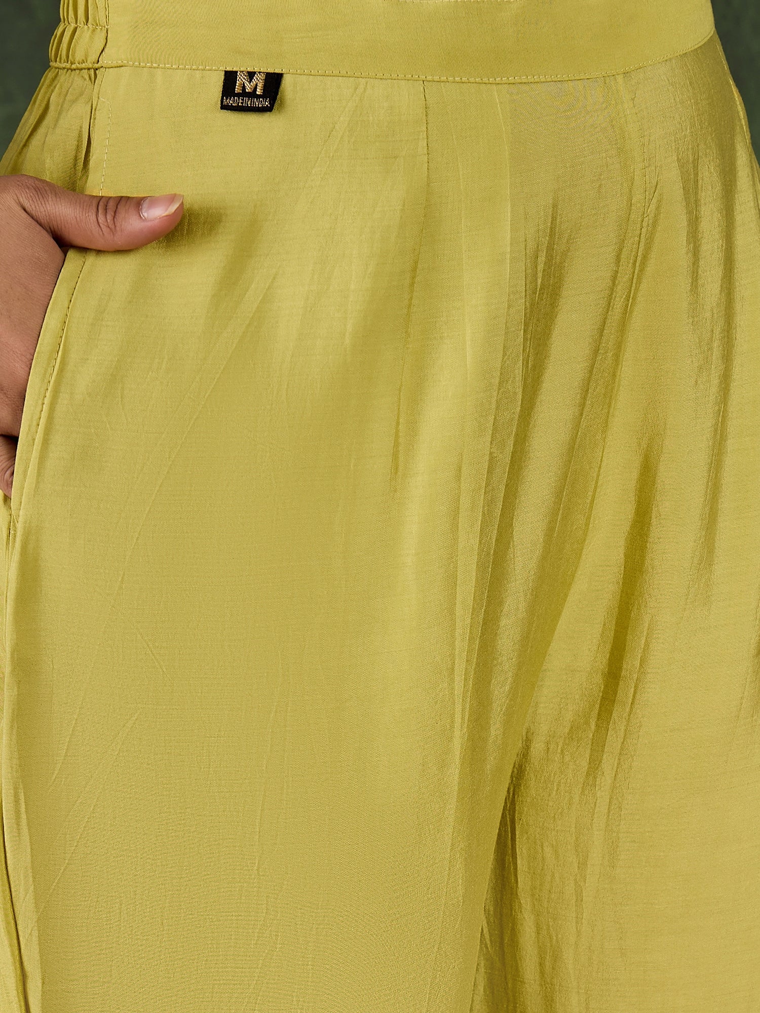 Vasant Women's Embroidered Yellow Silk Blend Straight Suit Set with Dupatta - FitVibe Fashion